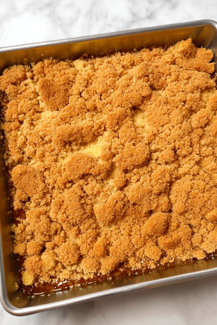 Eggnog Crumb Cake - Serving Suggestion
