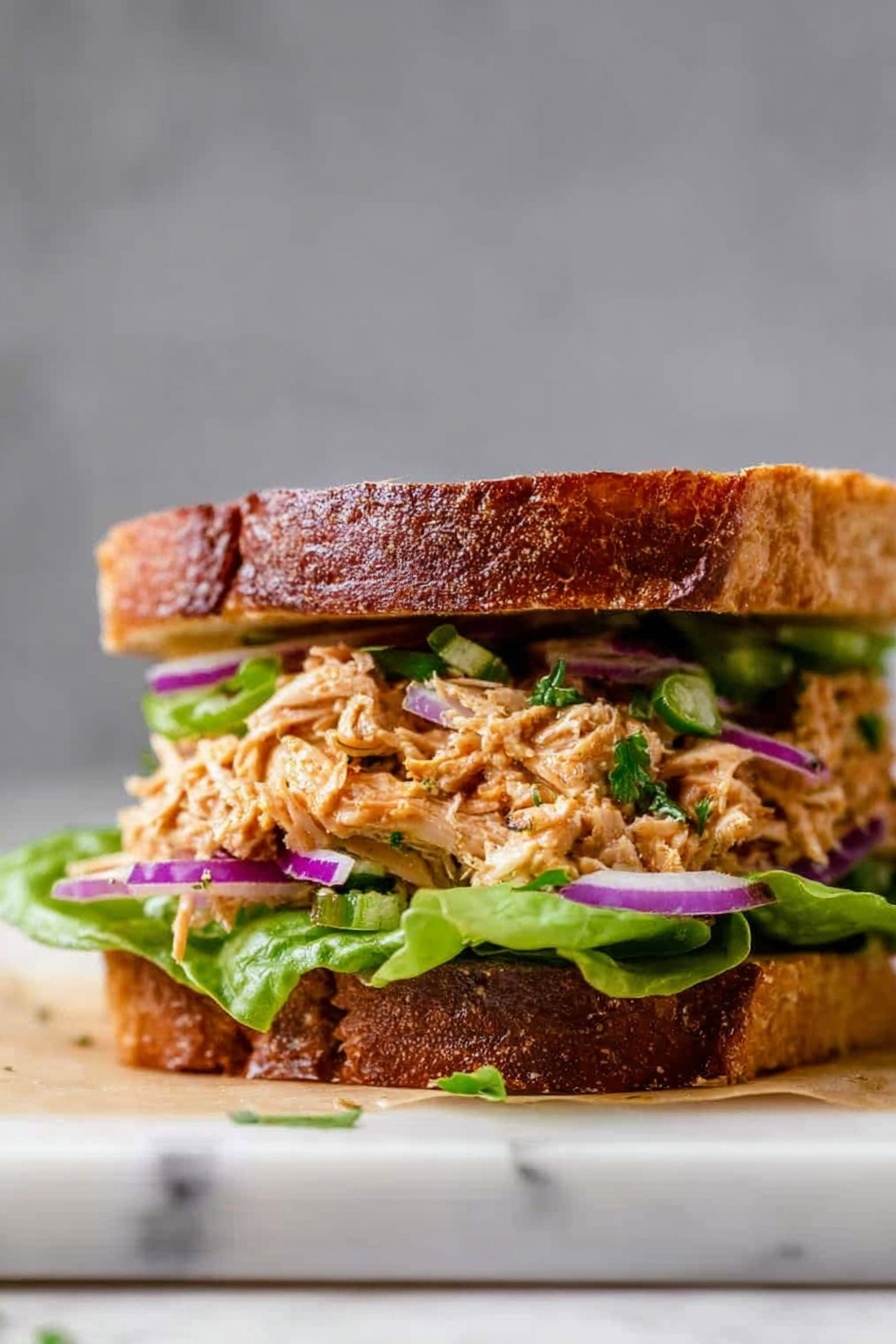 Slow Cooker Chicken Sliders - Serving Suggestion